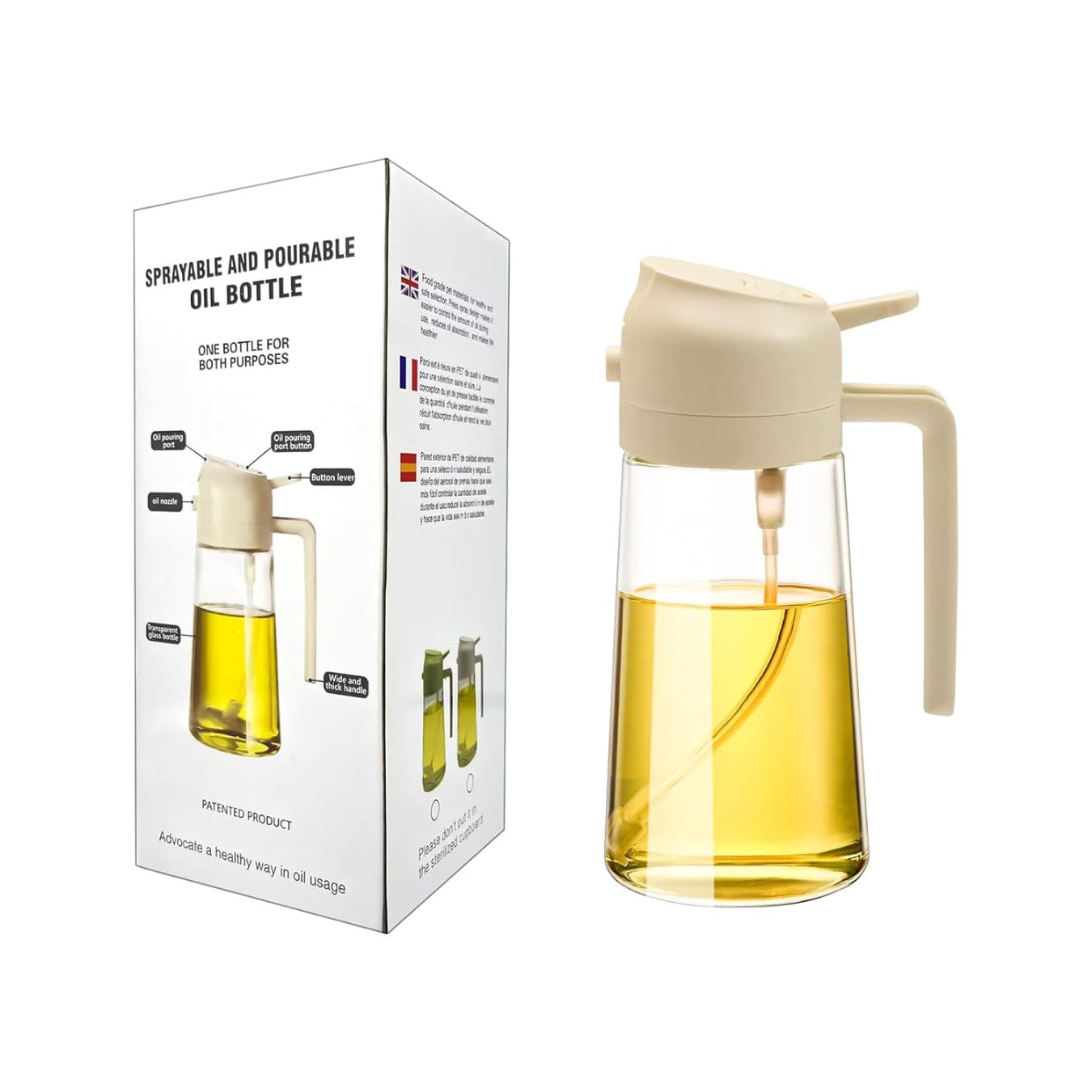 Sprayable And Pourable Oil Bottle