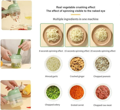 4-in-1 Portable Electric Vegetable Cutter Set&nbsp;